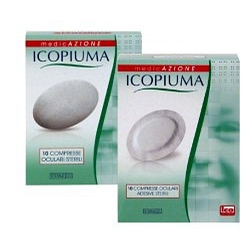 Icopiuma garza compressa oculare di cotone 10 pezzi