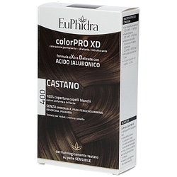 Euphidra colorpro xd 400 castano gel colorante capelli in flacone + attivante + balsamo + guanti