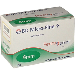Ago per penna da insulina bd microfine pentapoint gauge 32 4 mm 100 pezzi