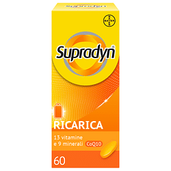 Supradyn ricarica 60   integratore alimentare multivitaminico con vitamine, minerali e coenzima q10