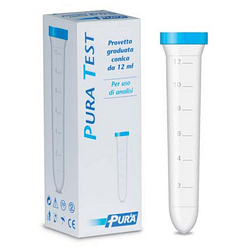 Provetta per urine pura test graduata conica 12 ml