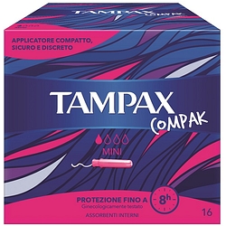 Tampax compak assorbente interno mini 16 pezzi