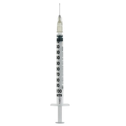 Siringa per insulina extrafine 1 ml 100 ui ago removibile 27 gauge 0,40 x12 mm 1 pezzo