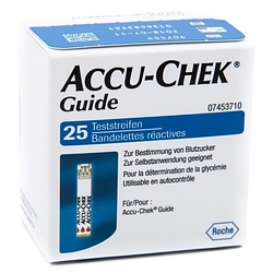 Accu chek guide 25 strips retail strisce per la misurazionedella glicemia accu chek guide 25 pezzi cod retail