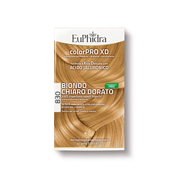 Euphidra colorpro xd 830 biondo chiaro dorato gel colorante capelli in flacone + attivante + balsamo + guanti