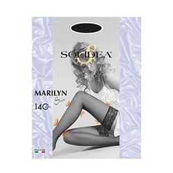Marilyn 140 sheer calza autoreggente nero 4