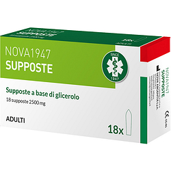 Nova1947 glicerolo 2500 mg supposte adulti 18 pezzi