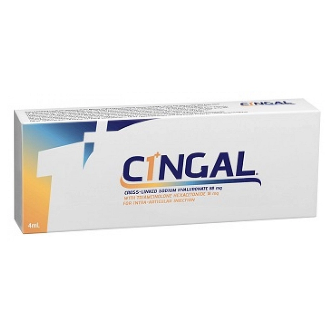 Siringa Preriempita Intra Articolare Cingal 4 Ml 22 Mg/Ml Acido Reticolato Con 4,5 Mg/Ml Triamcinolone Esacetonide