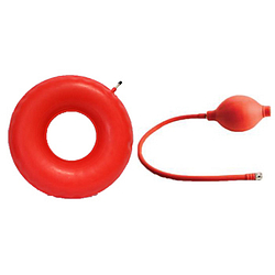 Ciambella gonfiabile per invalidi in gomma rossa team deluxe con pompa 45 cm diametro