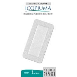 Benda compressa adesiva icopiuma in tessuto non tessuto 10 x 25 cm 2 pezzi