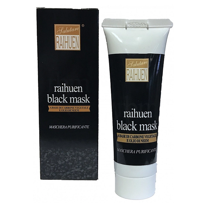 Raihuen Black Mask Maschera Velo Nera Al Carbone E Olio Neem Per La Pulizia Del Viso 50 Ml