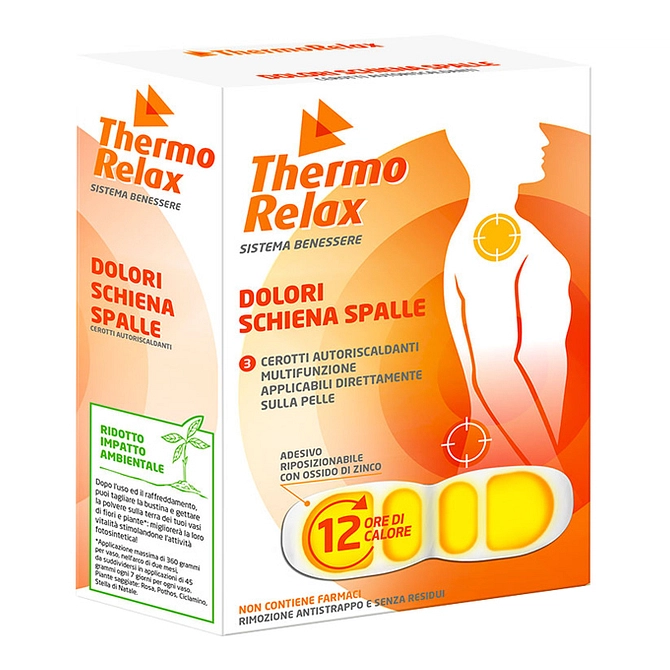 Thermorelax Cerotto Autoriscaldante Dolore Schiena/Spalle 3 Pezzi