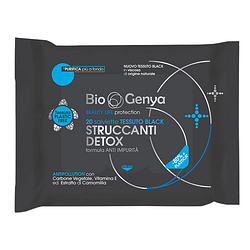 Biogenya beauty life protection 20 salviette tessuto black struccanti detox