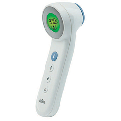 Termometro braun touch + no touch modello bnt400 3 in 1 permisurazione temperatura a distanza della fronte cibo e bagno