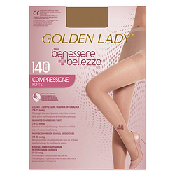 Collant golden lady benessere + bellezza 140 denari compressione forte 18 22 mmhg l