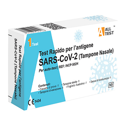 Test antigenico rapido covid 19 alltest autodiagnostico determinazione qualitativa antigeni sars cov 2 in tamponi nasali mediante immunocromatografia