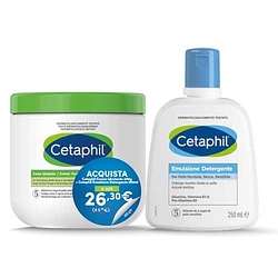 Cetaphil bipack crema idratante 450 g + emulsione detergente 250 ml