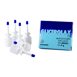 Glicerolax adulti microclismi evacuanti 6 pezzi x 9 g contiene amido di riso