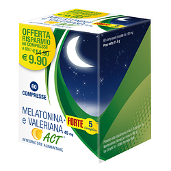 Melatonina act 1 mg +valeriana 5 forte complex 60 compresse