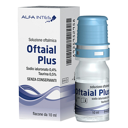 Soluzione oftalmica oftaial plus acido ialuronico 0,4% e taurina 10 ml