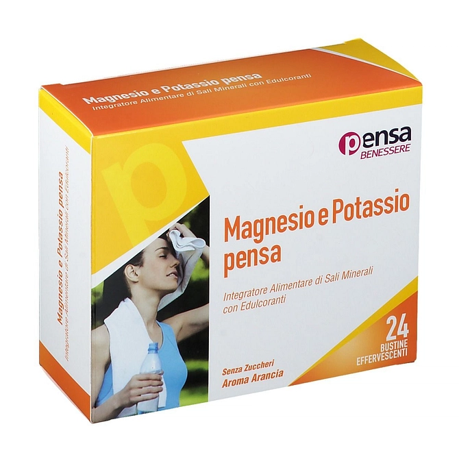 Magnesio E Potassio Arancia Pensa 24 Bustine Effervescenti