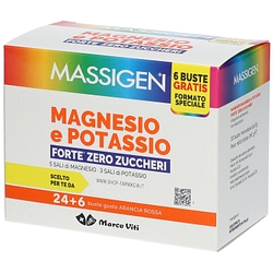 Magnesio potassio forte zero zucchero 24 bustine + 6 bustine