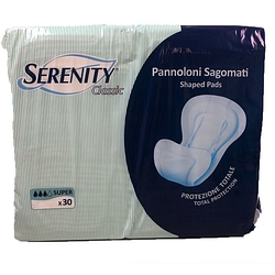 Pannolone per incontinenza serenity sagomato super in tessuto non tessuto 30 pezzi