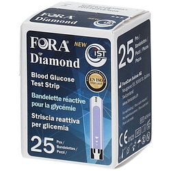 Strisce misurazione glicemia fora diamond prima voice mini gd50 25 pezzi