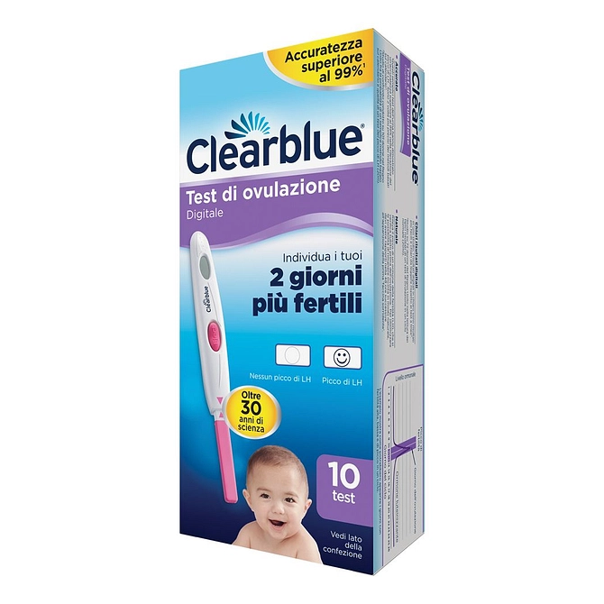 Test Di Ovulazione Clearblue Digitale 10 Pezzi