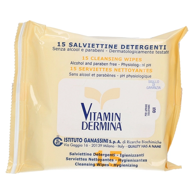 Vitamindermina Salviettine Detergenti 15 Pezzi
