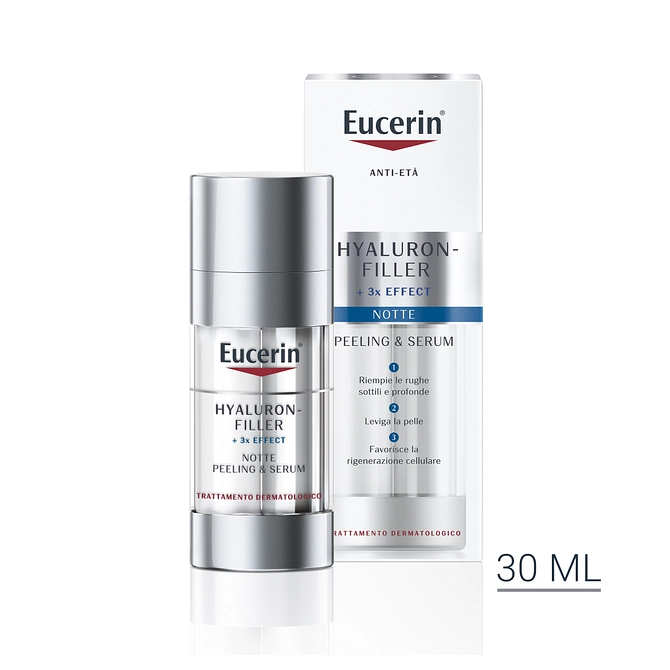 Eucerin Hyaluron Filler Peeling & Serum Notte 30 Ml