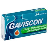 Gaviscon 24 cpr mast 250 mg + 133,5 mg menta