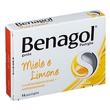 Benagol 16 pastiglie miele limone 0,6 mg + 1,2 mg
