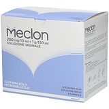Meclon soluzione vaginale 5 flaconi 200 mg/10 ml + 1 g/130 ml