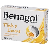 Benagol 36 pastiglie 0,6 mg + 1,2 mg miele limone