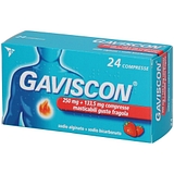 Gaviscon 24 cpr mast 250 mg + 133,5 mg fragola
