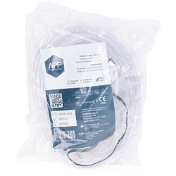 Maschera per ossigeno in pvc per adulti con tubo lunghezza 210 cm clip stringinaso regolabile fettuccia elastica