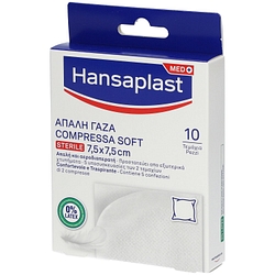 Garza compressa hansaplast soft sterile 7,5 x7,5 10 pezzi