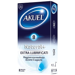 Akuel natural+ extralubr 8 pz