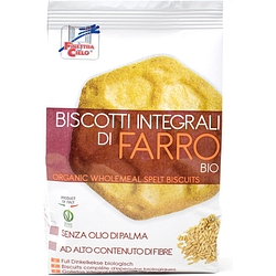 Fsc biscotti integrali di farro bioa ad alto contenuto di fibre con olio di girasole senza olio di palma 400 g