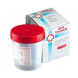 Contenitore per urina biotainer in polipropilene con tappo/vite da 120 ml 1 pezzo