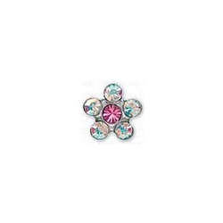 Inverness orecchini fiore crystal/rosa gambo titanio r120 st