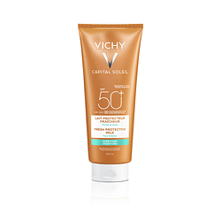 Vichy capital soleil latte idratante fresco   viso e corpo   protezione molto alta spf 50+ 300 ml