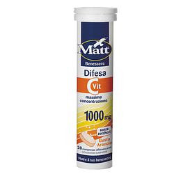 Matt benessere difesa vitamina c 20 compresse effervescenti gusto arancia