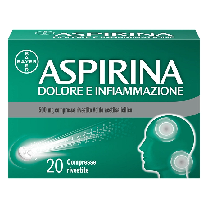 Aspirina Dolore E Infiammazione Antidolorifico Antinfiammatorio Per Mal Di Testa E Dolori 20 Cpr