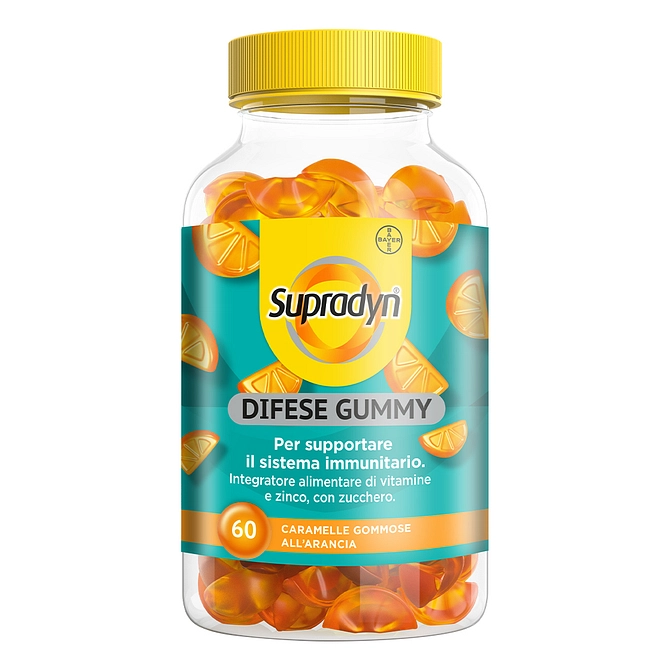 Supradyn Difese Gummy Integratore Difese Immunitarie Vitamina C Vitamina D E Zinco 60 Caramelle