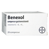 Benexol 20 cpr gastrores 250 mg + 250 mg + 500 mcg flacone