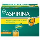 Aspirina c antinfiammatorio antidolorifico per influenza raffreddore e febbre con vitamina c 10 cpr