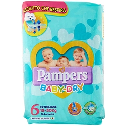 Pampers baby dry dwct xl 14 pezzi