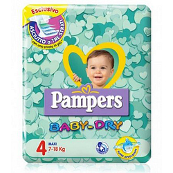 Pampers baby dry trio dwct maxi 58 pezzi
